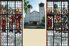 Fensterbilder in der Bökendorfer Kirche